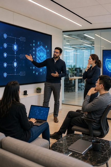 AI security operations platform showing threat correlation and security response workflow