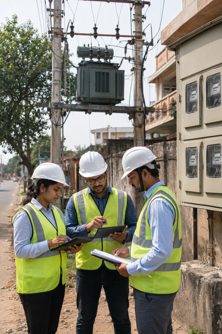 Utility management teams reviewing integrated operations dashboard